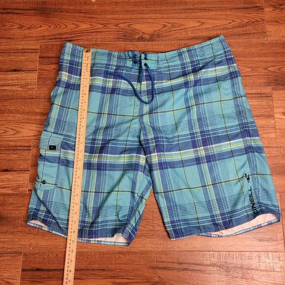 O'Neal‎ Board Shorts Swim Trunks Men's Size 40 XXL Blue Hawaiian Vacation Casual - Picture 5 of 8